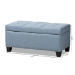 Baxton Studio Michaela Modern and Contemporary Light Blue Fabric Upholstered Storage Ottoman - BSOWS-20091-Light Blue-OTTO