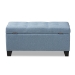 Baxton Studio Michaela Modern and Contemporary Light Blue Fabric Upholstered Storage Ottoman - BSOWS-20091-Light Blue-OTTO