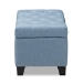 Baxton Studio Michaela Modern and Contemporary Light Blue Fabric Upholstered Storage Ottoman - BSOWS-20091-Light Blue-OTTO