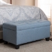 Baxton Studio Michaela Modern and Contemporary Light Blue Fabric Upholstered Storage Ottoman - BSOWS-20091-Light Blue-OTTO