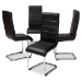 Baxton Studio Marlys Modern and Contemporary Black Faux Leather Upholstered Dining Chair (Set of 4)