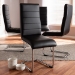Baxton Studio Marlys Modern and Contemporary Black Faux Leather Upholstered Dining Chair (Set of 4) - BSODC004-Black-4PC-Set