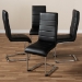 Baxton Studio Marlys Modern and Contemporary Black Faux Leather Upholstered Dining Chair (Set of 4) - BSODC004-Black-4PC-Set