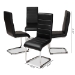 Baxton Studio Marlys Modern and Contemporary Black Faux Leather Upholstered Dining Chair (Set of 4) - BSODC004-Black-4PC-Set
