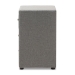 Baxton Studio Tessa Modern and Contemporary Grey Fabric Upholstered 3-Drawer Nightstand - BSOBBT3138-Grey-NS