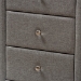 Baxton Studio Tessa Modern and Contemporary Grey Fabric Upholstered 3-Drawer Nightstand - BSOBBT3138-Grey-NS