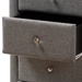 Baxton Studio Tessa Modern and Contemporary Grey Fabric Upholstered 3-Drawer Nightstand - BSOBBT3138-Grey-NS