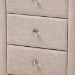 Baxton Studio Tessa Modern and Contemporary Beige Fabric Upholstered 3-Drawer Nightstand - BSOBBT3138-Beige-NS
