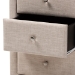 Baxton Studio Tessa Modern and Contemporary Beige Fabric Upholstered 3-Drawer Nightstand - BSOBBT3138-Beige-NS