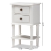 Baxton Studio Audrey Country Cottage Farmhouse White Finished 2-Drawer Nightstand - BSOGLA5-White-NS