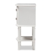 Baxton Studio Audrey Country Cottage Farmhouse White Finished 2-Drawer Nightstand - BSOGLA5-White-NS