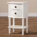 Baxton Studio Audrey Country Cottage Farmhouse White Finished 2-Drawer Nightstand - BSOGLA5-White-NS