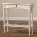 Baxton Studio Ariella Country Cottage Farmhouse Whitewashed 1-Drawer Console Table - BSORAM19-Whitewashed-ST