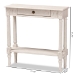 Baxton Studio Ariella Country Cottage Farmhouse Whitewashed 1-Drawer Console Table - BSORAM19-Whitewashed-ST