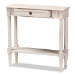 Baxton Studio Ariella Country Cottage Farmhouse Whitewashed 1-Drawer Console Table - BSORAM19-Whitewashed-ST