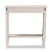 Baxton Studio Ariella Country Cottage Farmhouse Whitewashed 1-Drawer Console Table - BSORAM19-Whitewashed-ST