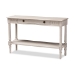 Baxton Studio Ariella Country Cottage Farmhouse Whitewashed 1-Drawer Console Table