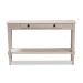 Baxton Studio Ariella Country Cottage Farmhouse Whitewashed 1-Drawer Console Table - BSORAM13-Whitewashed-ST