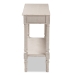 Baxton Studio Ariella Country Cottage Farmhouse Whitewashed 1-Drawer Console Table - BSORAM13-Whitewashed-ST