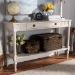 Baxton Studio Ariella Country Cottage Farmhouse Whitewashed 1-Drawer Console Table - BSORAM13-Whitewashed-ST