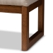 Baxton Studio Caramay Modern and Contemporary Light Beige Fabric Upholstered Walnut Brown Finished Wood Bench - BSOBBT5337-Light Beige-Bench