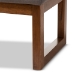 Baxton Studio Caramay Modern and Contemporary Grey Fabric Upholstered Walnut Brown Finished Wood Bench - BSOBBT5337-Grey-Bench