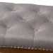 Baxton Studio Ainsley Modern and Contemporary Grey Fabric Upholstered Walnut Finished Solid Rubberwood Bench - BSOBBT5338-Grey