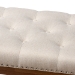 Baxton Studio Ainsley Modern and Contemporary Light Beige Fabric Upholstered Walnut Finished Solid Rubberwood Bench - BSOBBT5338-Light Beige