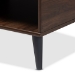 Baxton Studio Pierre Mid-Century Modern Brown and Dark Grey Finished Wood Coffee Table - BSOSECFT3001-Columbia Brown/Dark Grey-CT