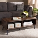 Baxton Studio Pierre Mid-Century Modern Brown and Dark Grey Finished Wood Coffee Table - BSOSECFT3001-Columbia Brown/Dark Grey-CT