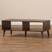 Baxton Studio Pierre Mid-Century Modern Brown and Dark Grey Finished Wood Coffee Table - BSOSECFT3001-Columbia Brown/Dark Grey-CT