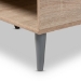 Baxton Studio Pierre Mid-Century Modern Oak and Light Grey Finished Wood Coffee Table - BSOSECFT3001-Hana Oak/Light Grey-CT