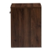 Baxton Studio Hansel Modern and Contemporary 1-Drawer Dark Brown and Dark Grey Finished Nightstand - BSOSENT009-Columbia Brown/Dark Grey-NS
