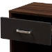 Baxton Studio Hansel Modern and Contemporary 1-Drawer Dark Brown and Dark Grey Finished Nightstand - BSOSENT009-Columbia Brown/Dark Grey-NS