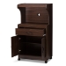 Baxton Studio Tannis Modern and Contemporary Dark Walnut Finished Kitchen Cabinet - BSOWS883150-Dark Walnut