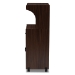 Baxton Studio Tannis Modern and Contemporary Dark Walnut Finished Kitchen Cabinet - BSOWS883150-Dark Walnut