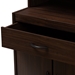 Baxton Studio Tannis Modern and Contemporary Dark Walnut Finished Kitchen Cabinet - BSOWS883150-Dark Walnut