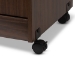 Baxton Studio Tannis Modern and Contemporary Dark Walnut Finished Kitchen Cabinet - BSOWS883150-Dark Walnut