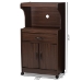 Baxton Studio Tannis Modern and Contemporary Dark Walnut Finished Kitchen Cabinet - BSOWS883150-Dark Walnut