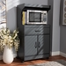 Baxton Studio Tannis Modern and Contemporary Dark Grey Finished Kitchen Cabinet - BSOWS883150-Dark Grey