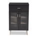Baxton Studio Jonas Modern and Contemporary Dark Grey and Oak Brown Finished Kitchen Cabinet - BSOSE KC012WI-DG/HO