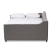 Baxton Studio Eliza Modern and Contemporary Grey Fabric Upholstered Queen Size Daybed with Trundle - BSOCF8940-Grey-Daybed-Q/T
