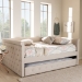 Baxton Studio Alena Modern and Contemporary Light Beige Fabric Upholstered Queen Size Daybed with Trundle - BSOCF8825-Light Beige-Daybed-Q/T