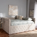 Baxton Studio Amaya Modern and Contemporary Light Beige Fabric Upholstered Queen Size Daybed - BSOCF8825-C-Light Beige-Daybed-Q