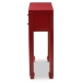 Baxton Studio Pomme Classic and Antique Red Finished Wood Bronze Finished Accents 6-Drawer Console Table - BSOMIN18-Red-ST