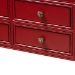 Baxton Studio Pomme Classic and Antique Red Finished Wood Bronze Finished Accents 6-Drawer Console Table - BSOMIN18-Red-ST