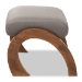 Baxton Studio Sandrine Modern and Contemporary Grey Fabric Upholstered Walnut Brown Finished Wood Ottoman - BSOBBT5318-Grey
