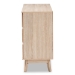Baxton Studio Miren Mid-Century Modern Light Oak and Dark Grey 6-Drawer Dresser - BSOSECOD5015-Hana Oak/Dark Grey-6DW-Dresser