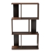 Baxton Studio Legende Modern and Contemporary Brown and Dark Grey Finished Display Bookcase - BSOSEDV5004-Columbia Brown/Dark Grey-Shelf
