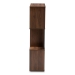 Baxton Studio Legende Modern and Contemporary Brown and Dark Grey Finished Display Bookcase - BSOSEDV5004-Columbia Brown/Dark Grey-Shelf